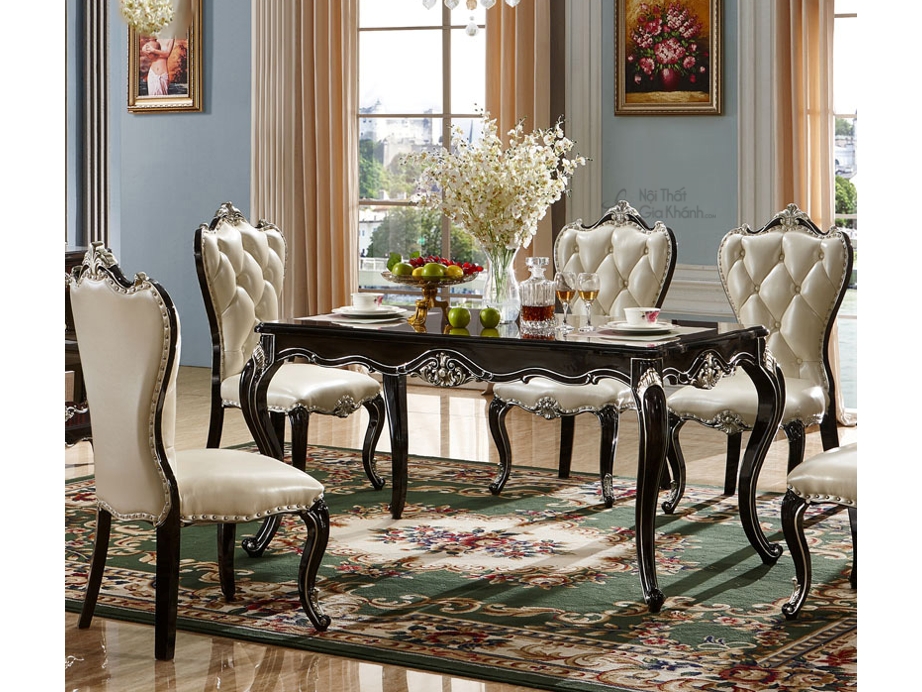 Chi tiết Bộ Bàn Ăn 8 Người Tân Cổ Điển 002